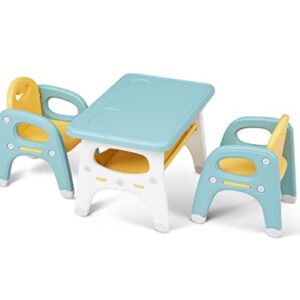 FIZZEEY Kids Table and 2 Chairs Set - Toddler Table and Chair Set, Kids 3 Piece Table and Chair Set for Toddler Over 3 Years