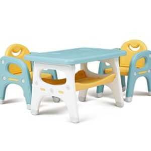 FIZZEEY Kids Table and 2 Chairs Set - Toddler Table and Chair Set, Kids 3 Piece Table and Chair Set for Toddler Over 3 Years