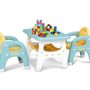 FIZZEEY Kids Table and 2 Chairs Set - Toddler Table and Chair Set, Kids 3 Piece Table and Chair Set for Toddler Over 3 Years