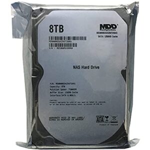 MaxDigitalData 8TB 7200 RPM 256MB Cache SATA 6.0Gb/s 3.5" Internal Hard Drive for NAS Network Storage (MD8000GSA25672NAS) - 3 Years Warranty