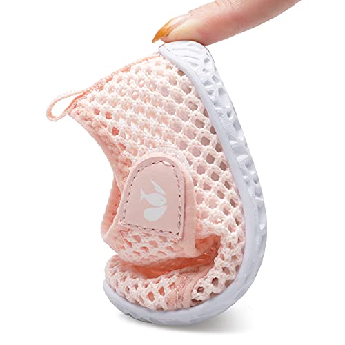 JIASUQI Babys Girls Boys Comfort Walking Water Shoes for Outdoor Swimming River Mesh Pink 12-18 Months