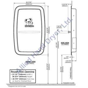 Koala Kare® KB311-SSRE - Recessed Vertical Stainless Steel Baby Changing Station (New for 2021)