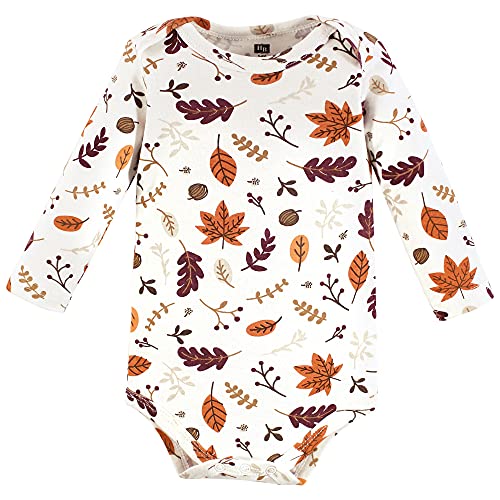 Hudson Baby Unisex Baby Cotton Long-Sleeve Bodysuits Hello Autumn, 0-3 Months