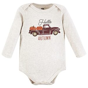 Hudson Baby Unisex Baby Cotton Long-Sleeve Bodysuits Hello Autumn, 0-3 Months