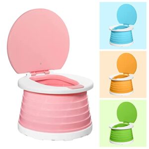 portable potty for toddler travel - travel potties foldable training toilet travel potty chair for toddler baby kids travel potty seat indoor and outdoor pink
