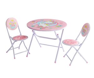 idea nuova jojo siwa 3 piece table and chair set, multicolor
