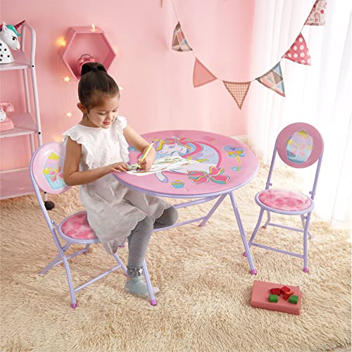 Idea Nuova JoJo Siwa 3 Piece Table and Chair Set, Multicolor