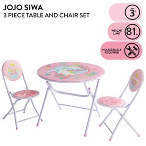 Idea Nuova JoJo Siwa 3 Piece Table and Chair Set, Multicolor