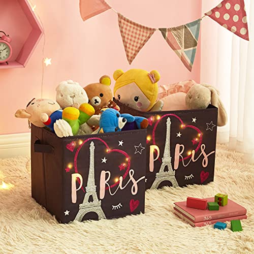 Heritage Kids Paris Light Up Storage Cube, Set of 2