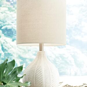 Signature Design by Ashley Rainermen 20" Modern Herringbone Ceramic Table Lamp, Off White