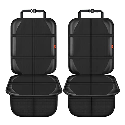 XHYANG Car Seat Protector,Auto Car Seat Protectors Baby Carseat Waterproof Durable 600D Fabric for Child Baby Car Seat Mat Vehicle Pet Cover 2 Storage Pockets (1 Pack)