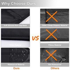 XHYANG Car Seat Protector,Auto Car Seat Protectors Baby Carseat Waterproof Durable 600D Fabric for Child Baby Car Seat Mat Vehicle Pet Cover 2 Storage Pockets (1 Pack)