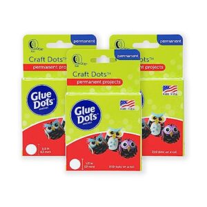 glue dots 38165amz double-sided, 3 pack, 1/2'', clear, 600 total dots, craft roll 3-pack, 3 count