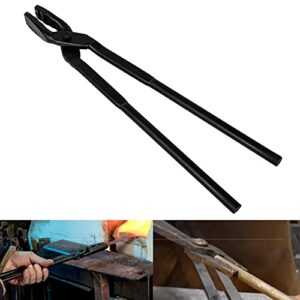 beginner blacksmith starter assembled bladesmith knife making tongs anvil vise forge wolf jaw tongs (15 in)