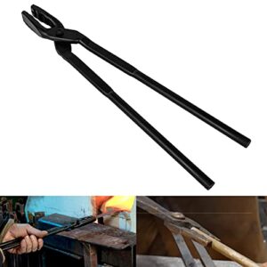 Beginner Blacksmith Starter Assembled Bladesmith Knife Making Tongs Anvil Vise Forge Wolf Jaw Tongs (15 in)