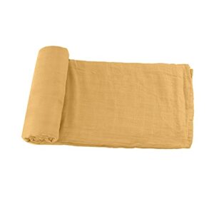 THIPKAYORE Baby Swaddle Blankets, Baby Swaddling Neutral Receiving Blanket for Boys & Girls, 70% Bamboo & 30% Cotton, Large 47 x 47 inches Solid Color (Yellow)