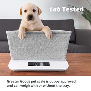 Greater Goods Digital Pet Scale - Accurately Weigh Your Kitten, Rabbit, or Puppy | with a Wiggle-Proof Algorithm, a Great Option as a Scale for Small Animals | Designed in St. Louis
