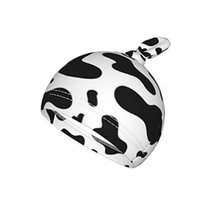 Belinyo Cow Print Newborn Swaddle Set Baby Receiving Blanket with Beanie Hat Infant Sleeping Bag for Girls Boys, One Size