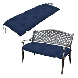 yddsky waterproof indoor/outdoor garden bench seat cushions,thicken patio bench soft rocking chairs pad lounger seat for wicker loveseat settee（59 x 19.6 in，navy）