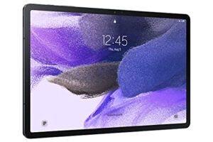 samsung galaxy tab s7 fe 12.4” 256gb wifi android tablet, large screen, s pen included, multi device connectivity, long lasting battery, us version, 2021, mystic black