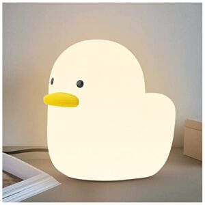 benson the duck light tubbo silicone night light nursery duck lamp for baby adult kids room light up… (warm white)