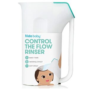 FridaBaby Control The Flow Polypropylene ABS Rinser|Bath Time Rinse Cup with Easy Grip Handle and Removable Rain Shower