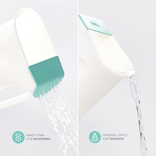 FridaBaby Control The Flow Polypropylene ABS Rinser|Bath Time Rinse Cup with Easy Grip Handle and Removable Rain Shower