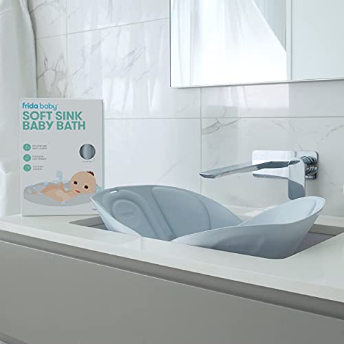 Frida Baby Soft Sink Baby Bath|Easy to Clean Baby Bathtub + Bath Cushion That Supports Baby's Head