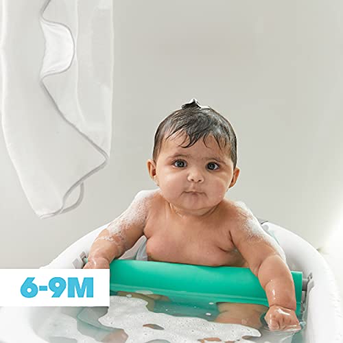 Frida Baby 4-in-1 Grow-with-Me Bath Tub| Transforms Infant Bathtub to Toddler Bath Seat with Backrest for Assisted Sitting in Tub