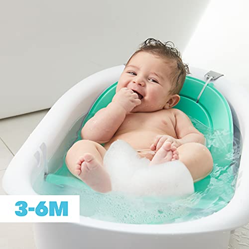 Frida Baby 4-in-1 Grow-with-Me Bath Tub| Transforms Infant Bathtub to Toddler Bath Seat with Backrest for Assisted Sitting in Tub