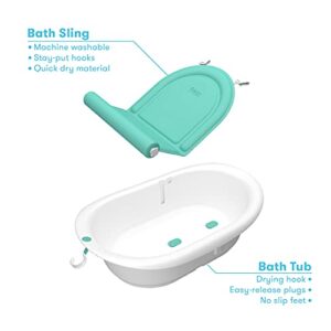 Frida Baby 4-in-1 Grow-with-Me Bath Tub| Transforms Infant Bathtub to Toddler Bath Seat with Backrest for Assisted Sitting in Tub