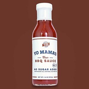 Keto Barbecue BBQ Sauce by Yo Mama's Foods – (Pack of 2) - Vegan, No Sugar Added, Low Carb, Low Sodium, Gluten Free, Paleo, and Made with Whole Non-GMO Tomatoes!