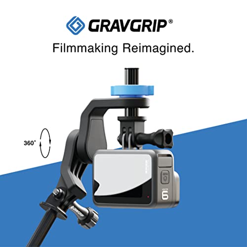 GRAVGRIP V2 Hydraulic Leveling Mount for Action Camera, GoPro, DJI, Insta360 - Pocket-Sized Leveler, Gimbal, JIB - No Batteries, No Charging, Waterproof