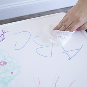 Humble Crew Kids Dry Erase Plastic Table and 2 Set, White Table & Grey Chairs, 20 x 20 x 17inches, 12 x 11 x 18 inches