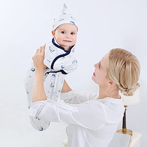 insular Swaddle Blanket, Baby Swaddle Wrap for Newborn and Infant, Adjustable Swaddle Set for Boy and Girl, Soft Cotton Baby Sleep Sack 3 Pack Small(0-3 Month), Clouds