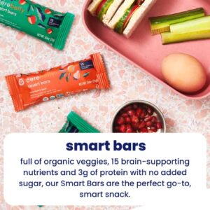 Cerebelly Toddler Snack Bars – Strawberry Beet (Pack of 30), Healthy & Organic Whole Grain Bars with Veggies & Fruit, 15 Brain-supporting Nutrients from Superfoods, Nut & Gluten Free, No Added Sugar