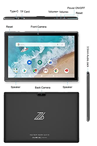 ZZB Tablet 10 Inch Android Tablets, 32GB ROM 512GB Expand，6000mah Battery, Quad-Core Processor 2GB RAM Tableta, 8MP Camera WiFi 10.1'' IPS HD Touch Screen Android 11 Tablet.