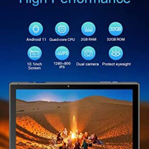 ZZB Tablet 10 Inch Android Tablets, 32GB ROM 512GB Expand，6000mah Battery, Quad-Core Processor 2GB RAM Tableta, 8MP Camera WiFi 10.1'' IPS HD Touch Screen Android 11 Tablet.