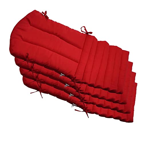 Kunste Indoor Outdoor Furniture Cushions Adironack Chair Cushions Patio Seating Cushions Set of 4 Red