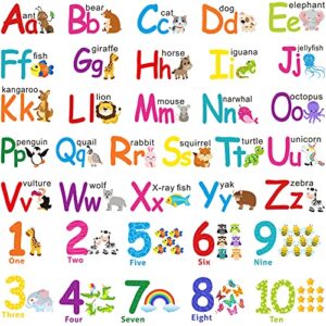 alphabet wall stickers kids toddler decors animal abc stickers removable letters number decals girls boys nursery bedroom living room