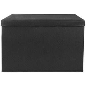 Sammy & Lou Black Felt Toy Box; Collapsible; Two Handles; Hinged Lid; 22 in x 14.5 in x 15 in