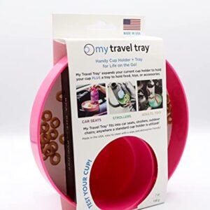 Travel Tray for Cupholders (Hot Pink)