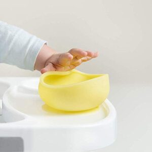 Olababy 100% Silicone Training Cup with Lid + Straw(Mint) and Suction Bowl (Lemon) Bundle