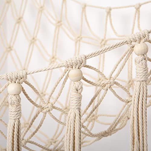 YKBU Toy Hammock for Stuffed Animals Corner Hanging Net Macrame Organizer Pet for Storage Display Plush Holder Boho Decor for Nursery Playroom Bedroom Kids Room