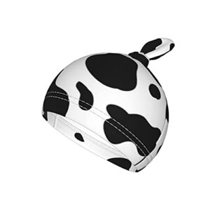 Cow Print Baby Stuff Swaddle Blankets Beanie Hat Sets Soft and Stretchy Newborn Receiving Blanket Swaddle Sack for Baby Shower Infant Boy and Girl Gift