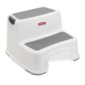 nuby 2 step up stool for kids, for bathroom, kitchen, and potty training