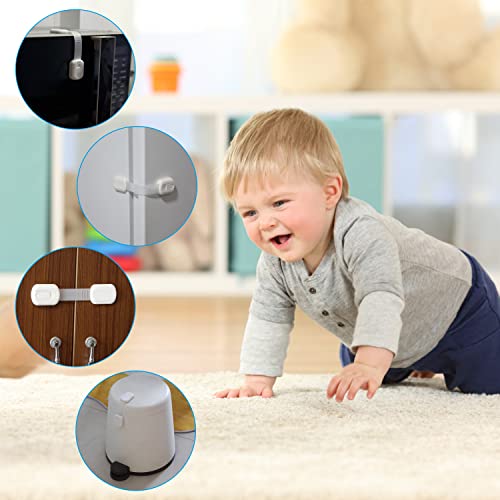 Bates- Child Safety Strap Locks, 6 Pack, Child Proof Cabinet Latches, Child Safety Cabinet Locks, Drawer Locks Baby Proofing, Baby Cabinet Safety Latches, Baby Proof Cabinet Locks