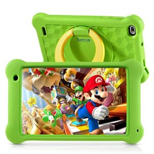 kids tablet, 7 inch eye protection ips screen, 2gb ram 32gb rom toddler tab, wifi, dual camera,games, parental control android 11 tablet for kids with kids-proof case