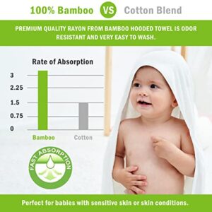 Cosy Family 3 Pack Bamboo Baby Hooded Towels, Ultra Soft Unisex Bath Towels for Babies,Toddler,Infant - Newborn Essential - Ultra Absorbent Toddler Towels for Baby Boy Girl - White