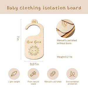 ibwaae Wooden Baby Closet Size Divider Organizer Hanger Clothing Dividers for Newborn Nursery Decor Infant to 24 Months